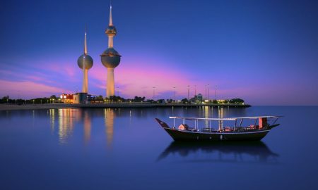 arabian-passenger-boat-during-blue-hour-next-to-kuwait-tower-
